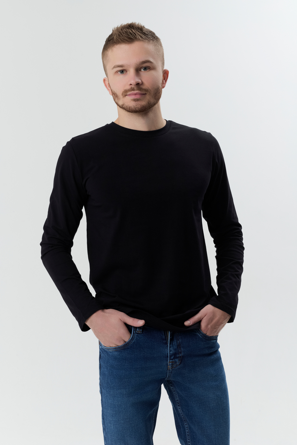 Лонгслив 1021 ЧЕРНЫЙ