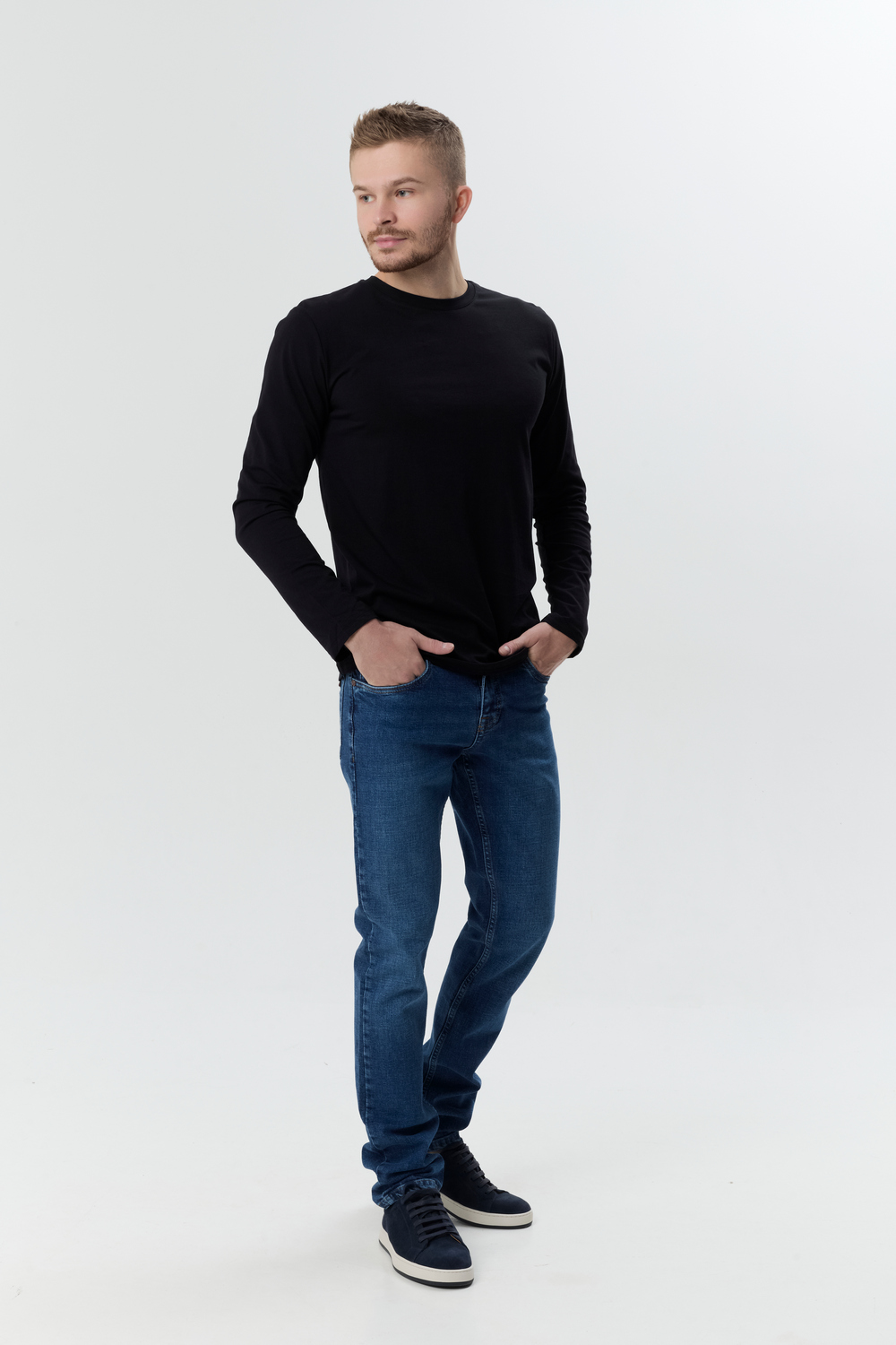 Лонгслив 1021 ЧЕРНЫЙ